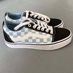 Vans blue and white checker